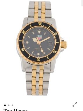 Tag Heuer Two-Tone Gold and Black Dive Watch